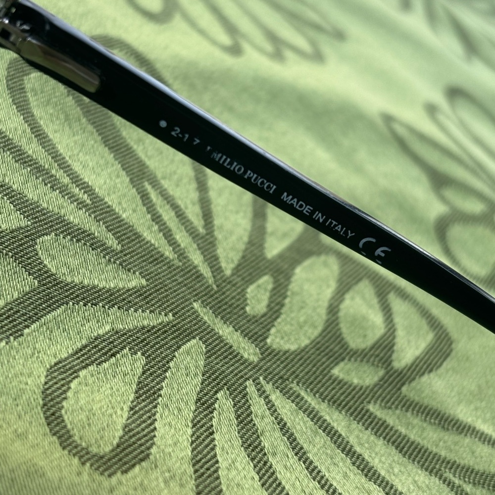 Emilio Pucci Black and Patterned Women's Glasses - Picture 5 of 16
